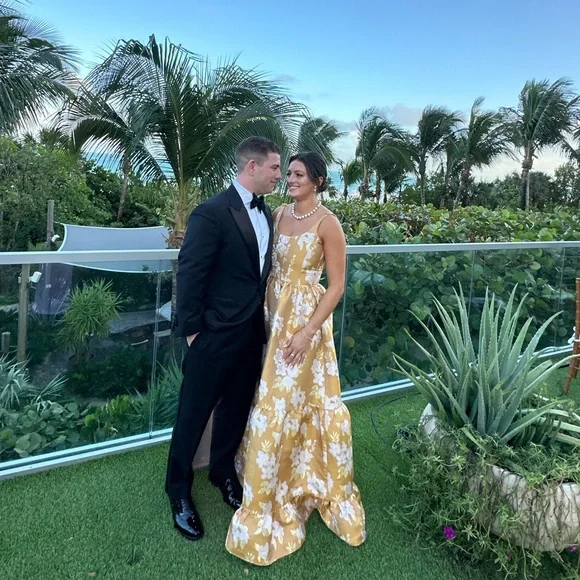 V. Chapman Yellow Floral Maxi Dress - Picture 4 of 4